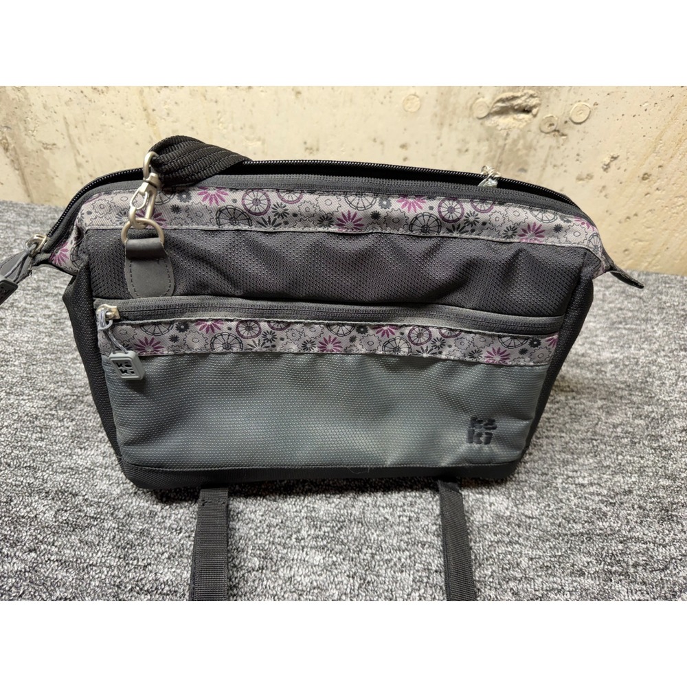 Koki Black Grey Nylon Bicycling Bag with Recycled Rice Bag Lining Utility Bag